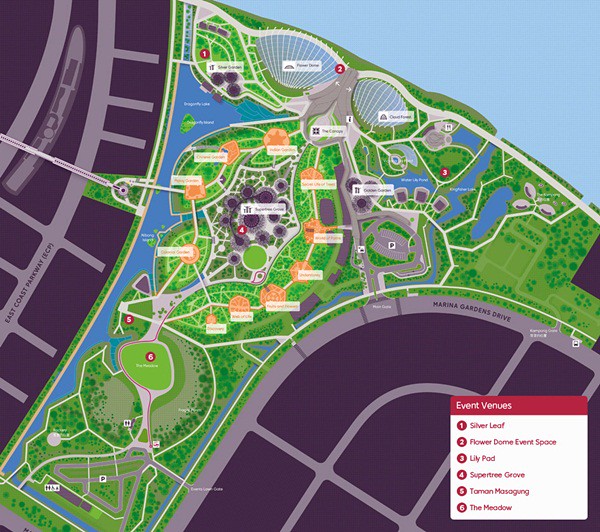 Gardens by the Bay Map