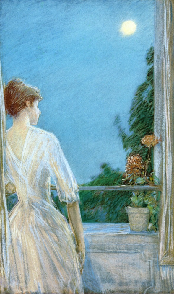 On the Balcony by Frederick Childe Hassam - 1888