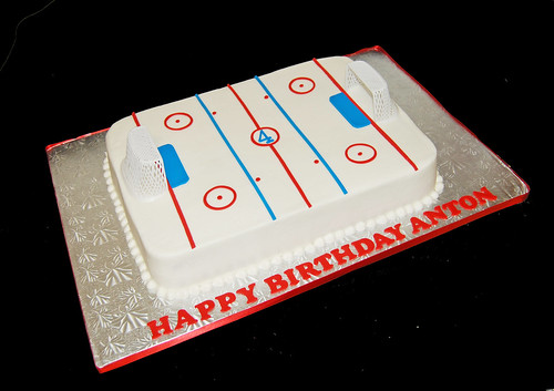 4th Birthday Hockey Rink Cake