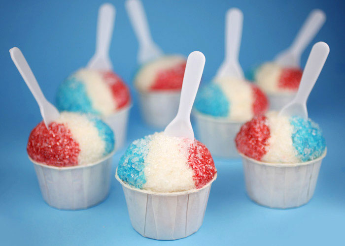 4th of July Snowcone Cupcakes - They won't melt