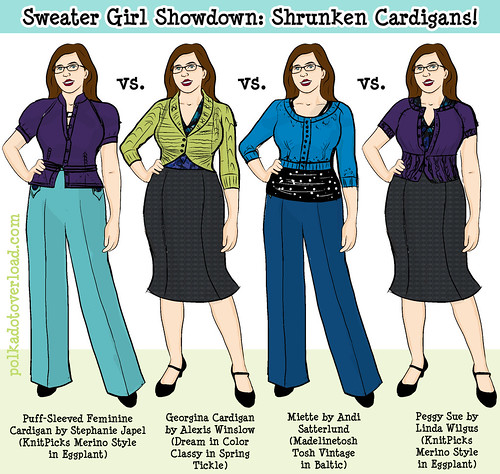 Sweater Girl Showdown: Shrunken Cardigans!