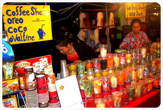 luang prabang night market fruit shakes