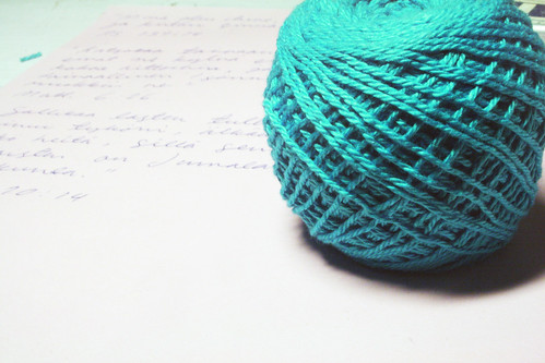 Memorable ball of crocheting yarn