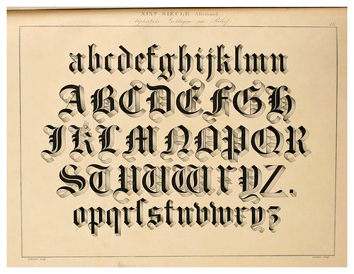 012-Alphabet-Album  collection de soixante feuilles d’alphabets historiés 1843- Joseph-Balthazar Silvestre