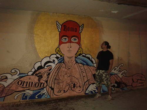 mural italia brasil day 1 wip by OMINO71