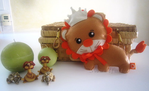♥♥♥ Léo, um leãozinho muito feroz... Grrrrr... by sweetfelt \ ideias em feltro