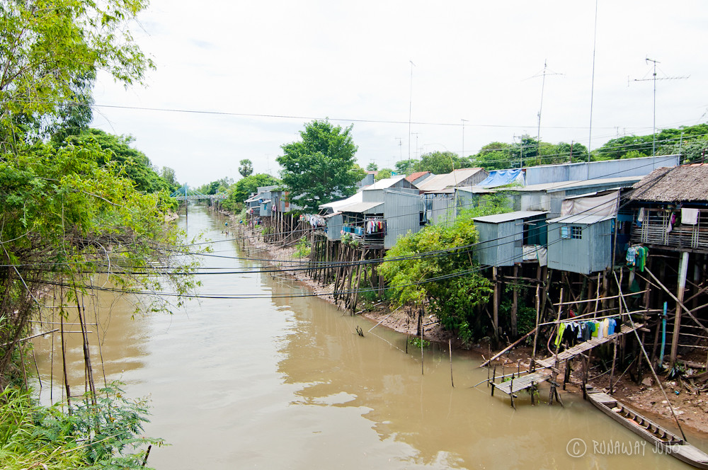 Houses around Mekong Delta