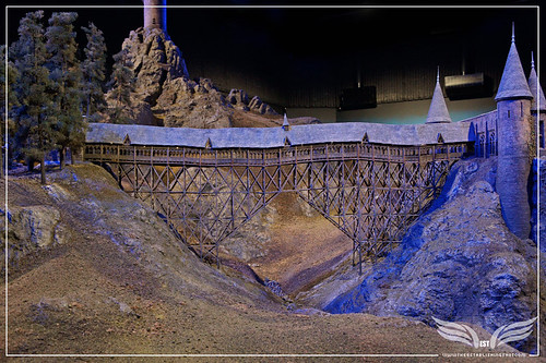 The Establishing Shot: The Making of Harry Potter Tour - Model Room Hogwarts Castle Model at night by Craig Grobler