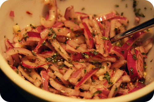 red onion vinaigrette