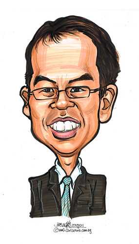 Professor Tay caricature for Thomson Medical Centre