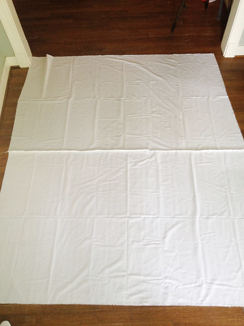 first layer of quilt on ground