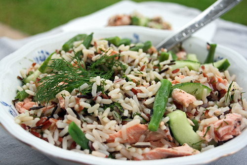 salade de saumon et riz