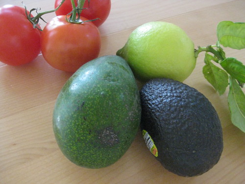 tomatoes, avocados and lemon