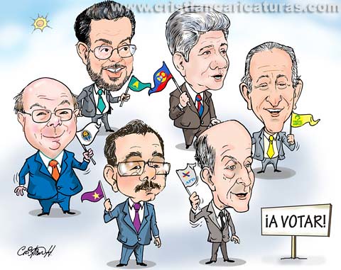 Caricatura a votar
