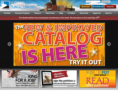 Big ad on our website for the new library catalog
