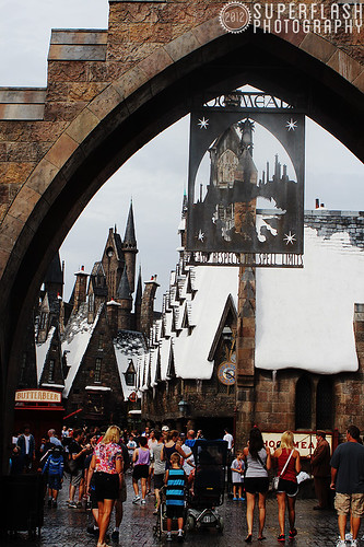 First glimpse at Hogsmeade!
