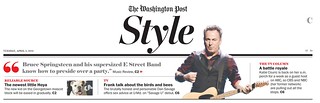 Bruce Springsteen Washington Post Tearsheet