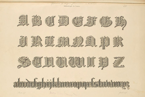 010-Alphabet-Album  collection de soixante feuilles d’alphabets historiés 1843- Joseph-Balthazar Silvestre