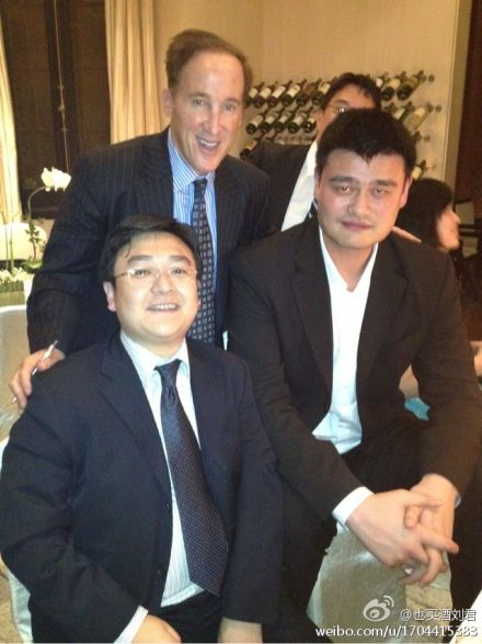 May 25th, 2012 - Yao Ming appears with Wine Enthusiast co-founder and publisher Adam Strum at a welcome reception in Shanghai