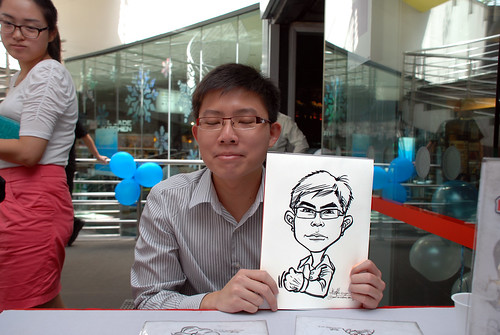 Caricature live sketching for Singapore Suntec City Annual Party - 13
