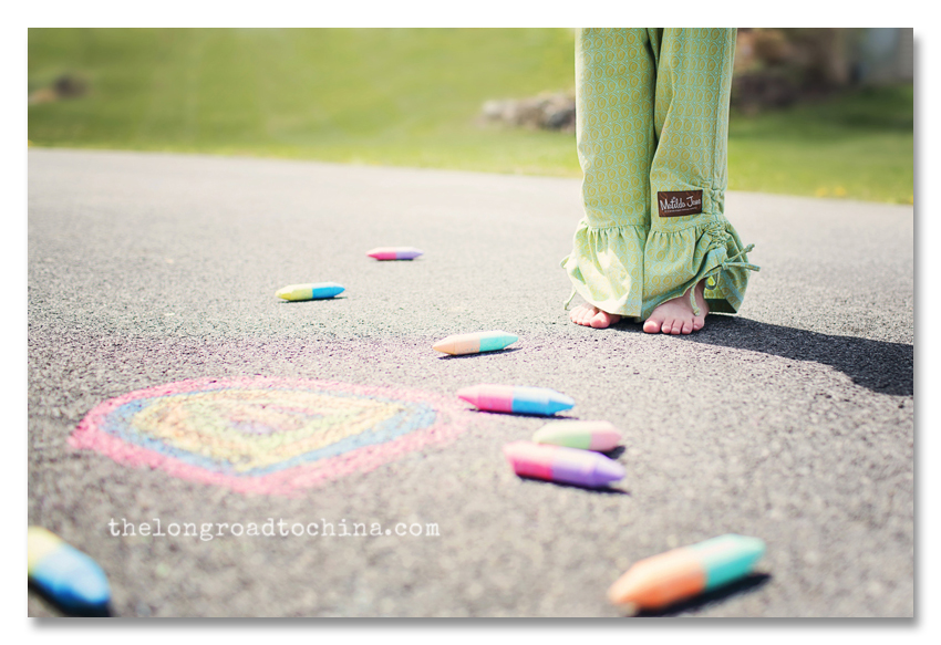 Feet and Sidewalk Chalk BLOG