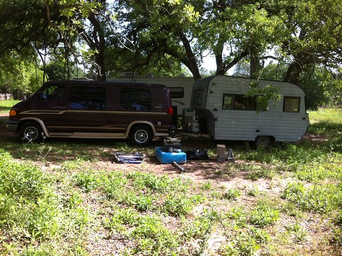 Our Trailer Hooked Up To Our Van