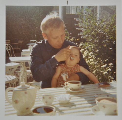 Pappa och jag Lundeborgs konditori 1970