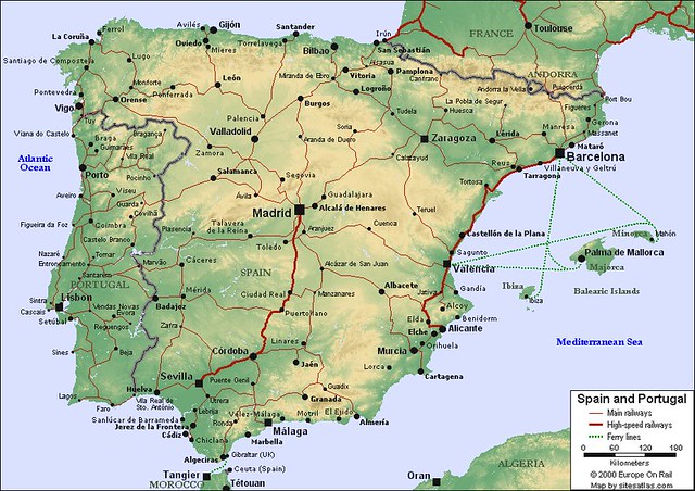 Map of Spain and Portugal | Flickr - Photo Sharing!