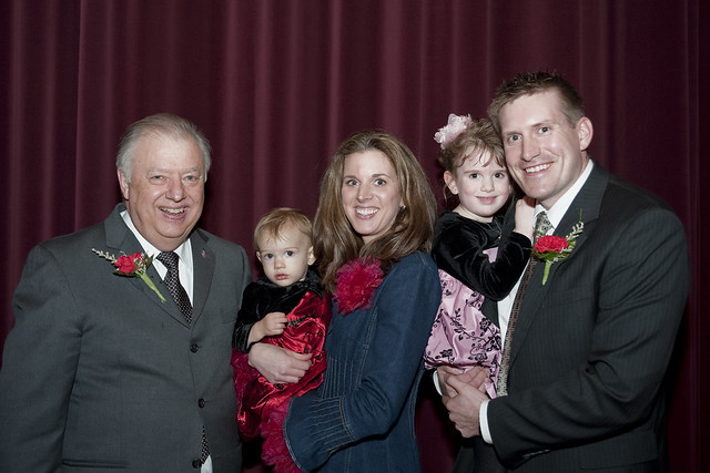 Rhode Family with NIU President John Peters, April 17, 2012