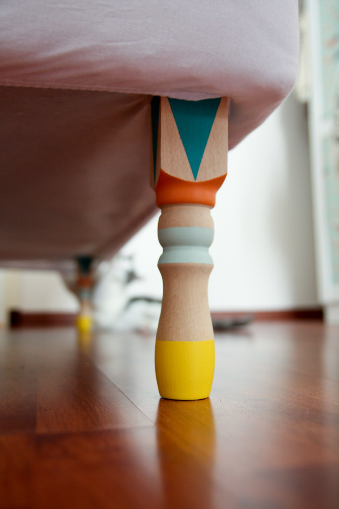 DIY colorful furniture legs