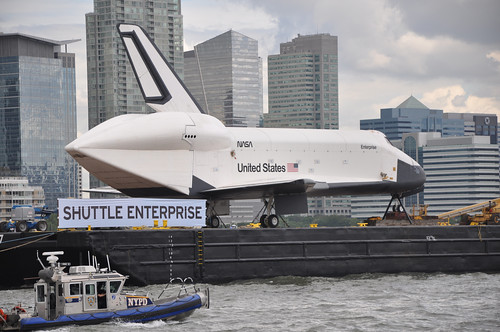 Shuttle Enterprise on the Hudson River