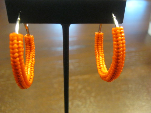 Orange Small Hoops by MS_KIZZI