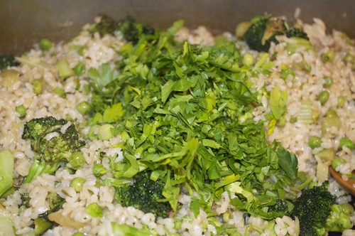 green rice/parsley