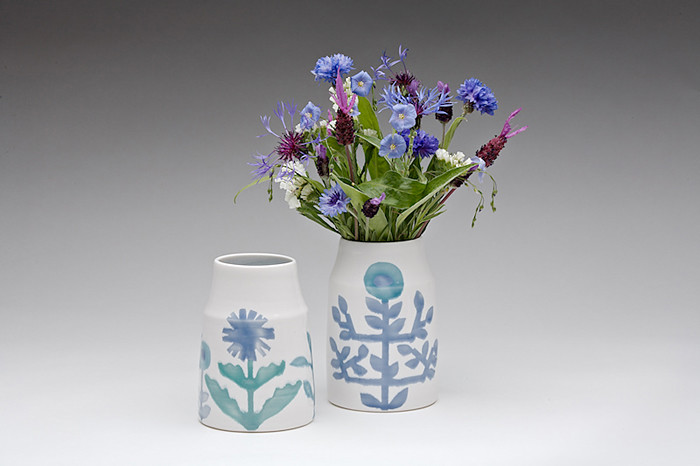 dahlhaus blue cornflower vases