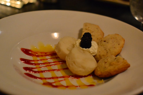 Butter Almond Cookies and Pear Sorbet