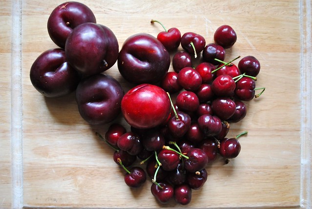 cherries and plums