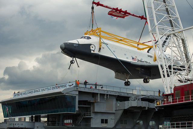 Space Shuttle Enterprise Move to Intrepid (201206060026HQ)