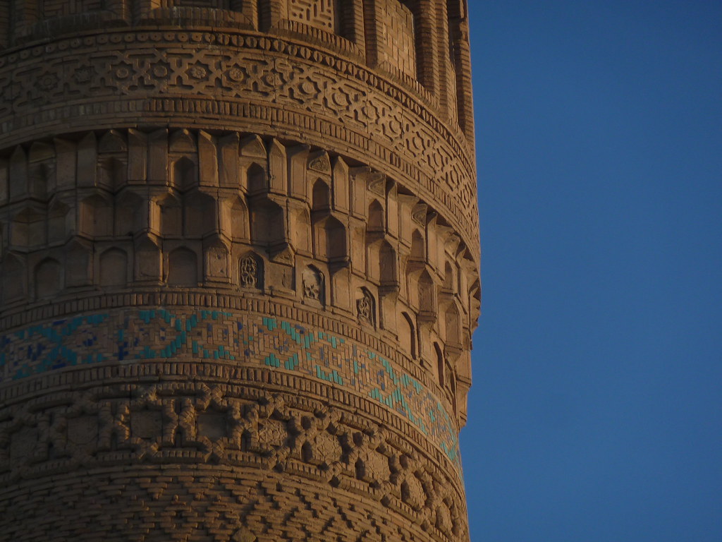 Detall del Minaret de Kalon, Bukhara (Uzbekistan)