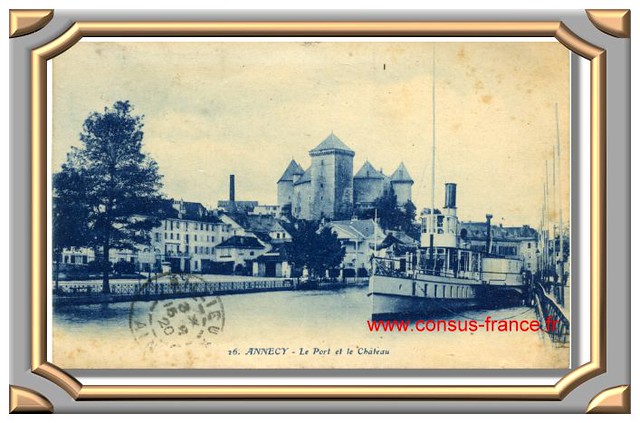 ANNECY - Le Port et le Château -70-150