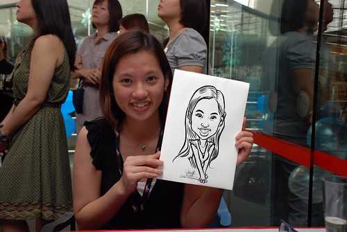 Caricature live sketching for Singapore Suntec City Annual Party - 6