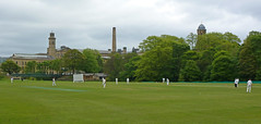Cricket in Roberts Park, Saltaire by Tim Green aka atoach