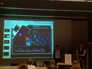 Team Black presenting their final InfoVis for UbiComp data prototype