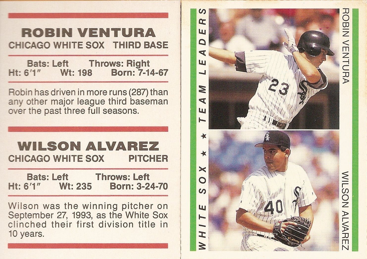 Baseball Cards Chicago White Sox 1992 Fleer #74 Wilson Alvarez 