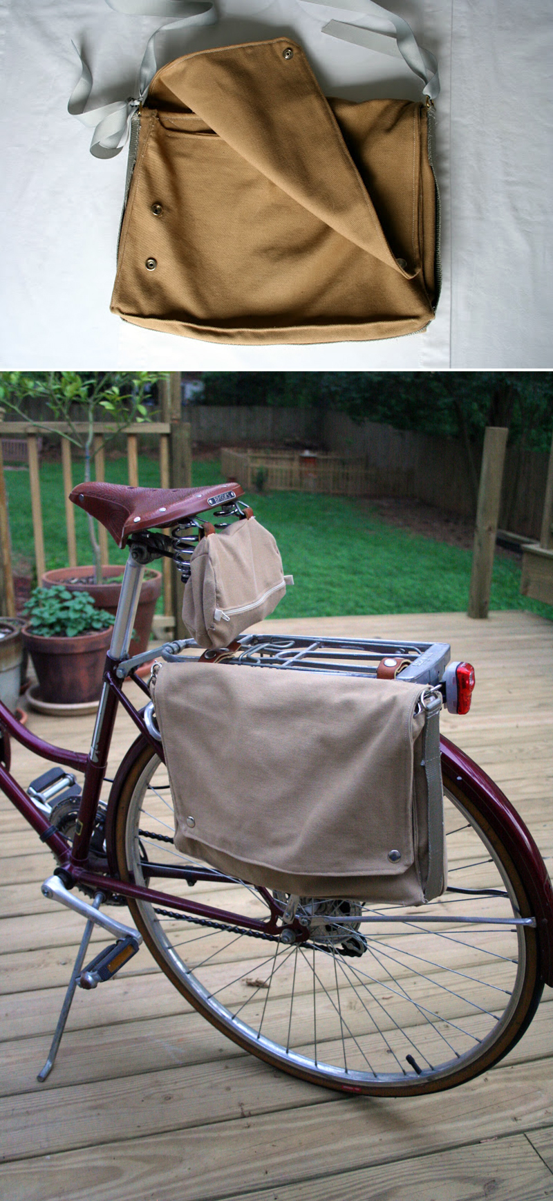 Elizabeth Stevens Morris Eighteenth Century Agrarian Business pannier bike saddlebag Glass and Sable Home Closet Tool