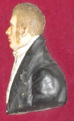 wax portrait said to be of Adam Columbus Eckfeldt (closeup)