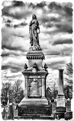 Cemetery Black and White