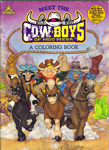 RANDOM HOUSE :: "MEET THE Wild West C.O.W.-Boys of Moo Mesa" - A COLORING BOOK (( 1993 ))