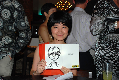 caricature live sketching for DVB Christmas party - 17