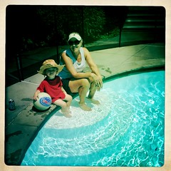 Chillin' poolside with Mama by Guzilla