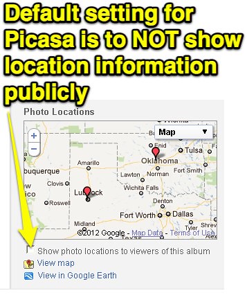 Picasa Photo Location Info Default